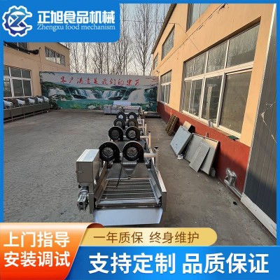 韭菜气泡清洗机厂家喷淋式果蔬清洗机设备大姜竹笋清洗风 干流水图4