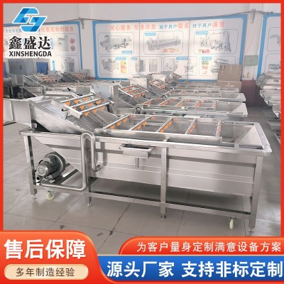 商用果蔬气泡清洗机 小龙虾喷淋式清洗设备 辣椒韭菜苹果清洗机图2