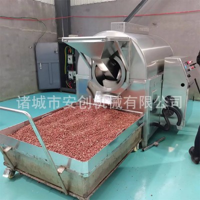 安创大型滚筒炒货机 全自动芝麻黄豆炒制设备瓜子花生全自动炒锅图2