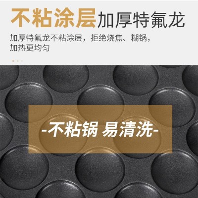 红天商用电热松饼机 铜锣烧机圆形铜钱币机 50孔100孔25孔松饼机图2