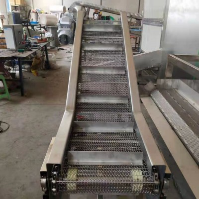 不锈钢网带式提升机定制耐高温食品输送设备304小型网带提升机图3