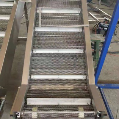 不锈钢网带式提升机定制耐高温食品输送设备304小型网带提升机图4