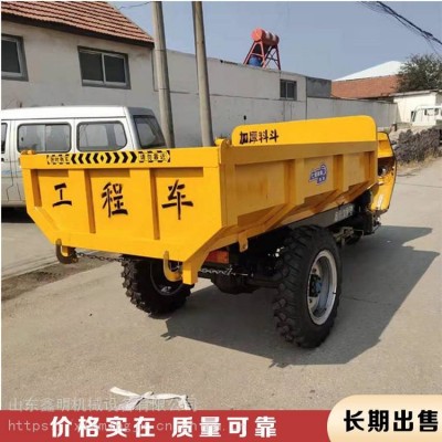 鑫明 柴油三轮车 电启动养殖自卸翻斗车 全棚驾驶室三马子图2