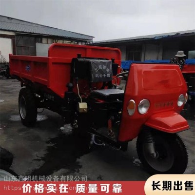 鑫明 柴油三轮车 电启动养殖自卸翻斗车 全棚驾驶室三马子图4