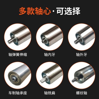 订制不锈钢无动力滚筒带挡边主动滚筒滚轴车间流水线辊筒托辊工厂图2