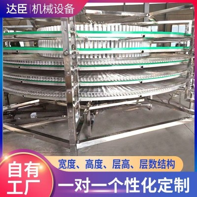 定制螺旋塔输送机油炸烘焙降温冷却流水线转弯不锈钢螺旋输送机图3
