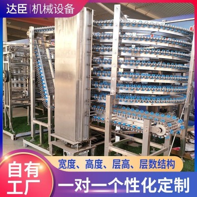 定制螺旋塔输送机油炸烘焙降温冷却流水线转弯不锈钢螺旋输送机图2