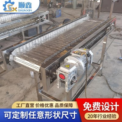 耐高温柔性不锈钢金属链板输送线 顺鑫板链输送机图4