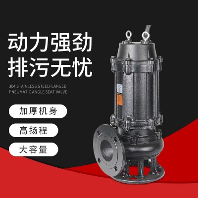 厂家现货380v潜水排污泵QW无堵塞立式污水泵移动污泥抽水泵潜水泵