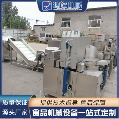 新型全自动爆米花机 膨化食品调味机 不锈钢大型爆米花生产线图4