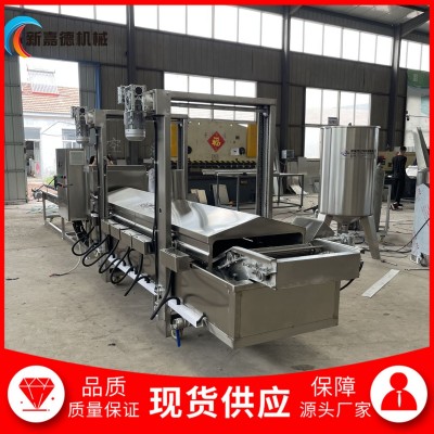 面包片油炸机 炸面包机器 圆面包淋水裹糠生产线