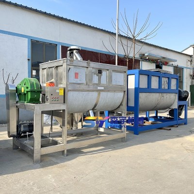卧式混合机化肥螺带搅拌机碳酸钙u型槽拌料机调料粉不锈钢混料机图4
