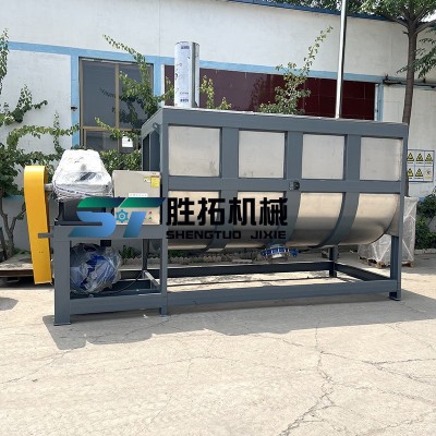 卧式混合机化肥螺带搅拌机碳酸钙u型槽拌料机调料粉不锈钢混料机图3