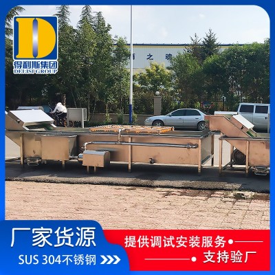 全自动叶类蔬菜气泡清洗机 蔬菜清洗洗菜机 果蔬高压喷淋清洗设备图4