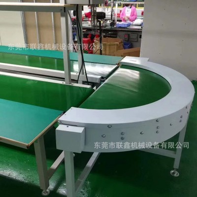 热销90度皮带转弯机滚筒线U型环形快递物流食品传送带直 角输送机图4